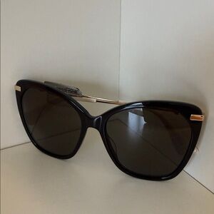 Gucci Black Sunglasses with Gold Accents R14A